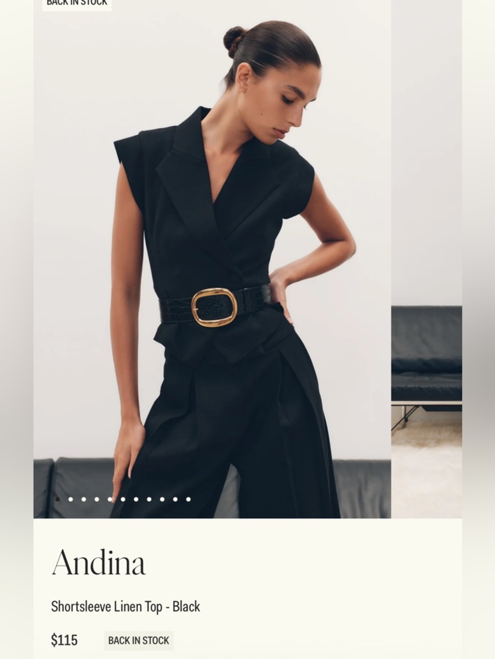 MESHKI ANDINA TOP BLACK